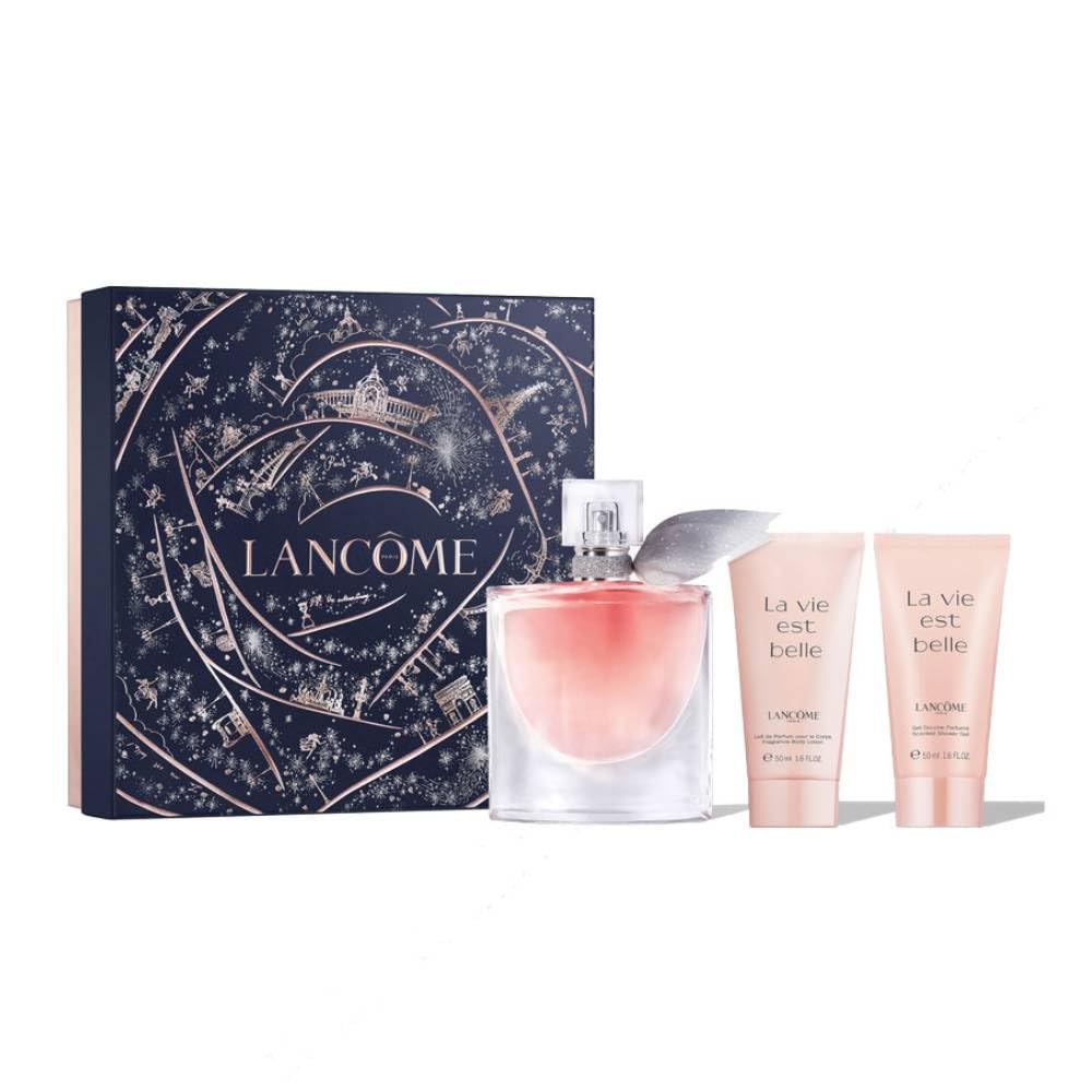 Lancome La Vie Est Belle Gift Set - 50ml Eau de Parfum + 50ml Shower Gel + 50ml Body Lotion | Luxury Women's Perfume Trio for Gifts, Date Nights & Special Occasions