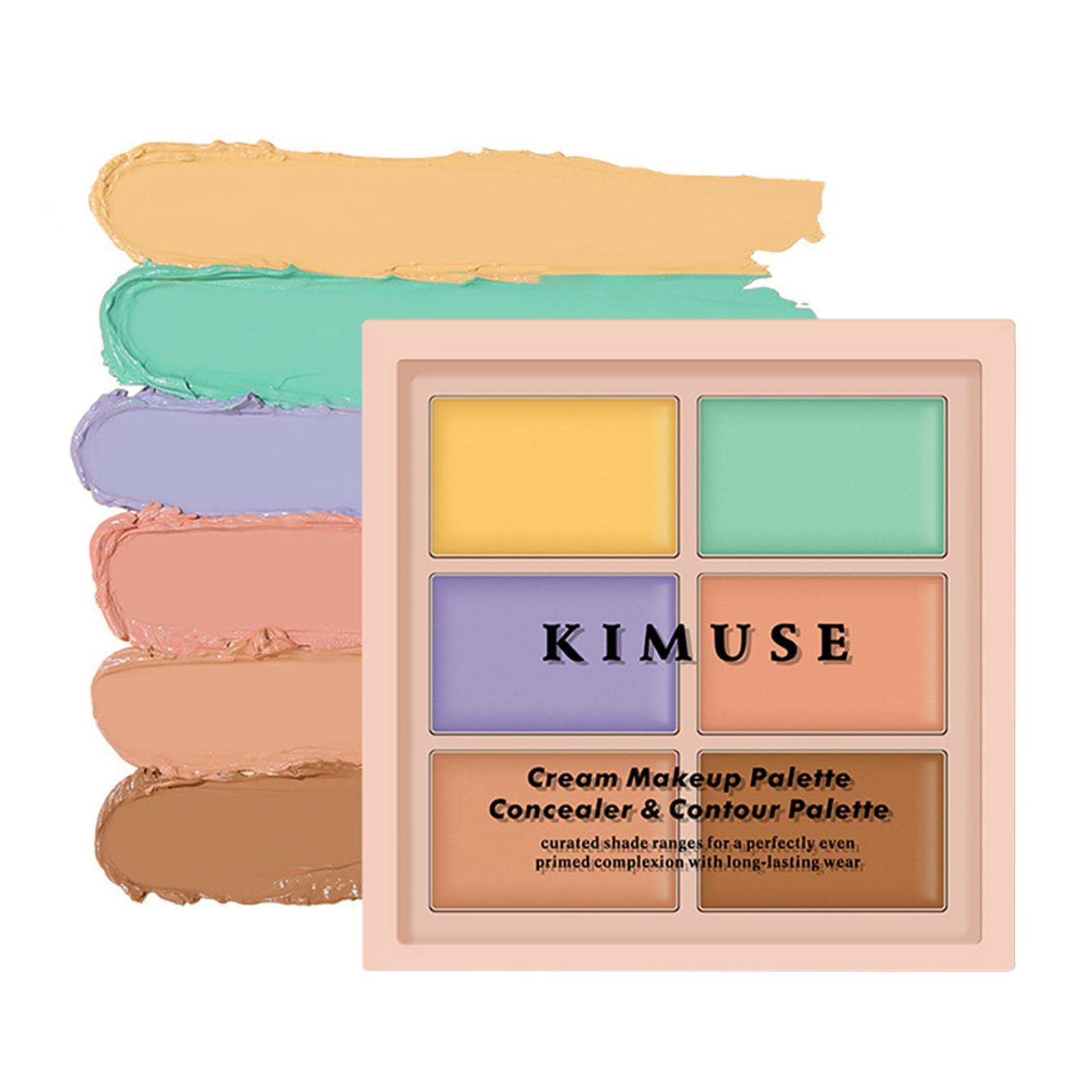 Dark Circle Concealer - Sweat-Proof 6-Color Face Concealer for Dark Circles, Red Marks & Scars | Under Eye Brightening, Blemish Cover & Everyday Makeup