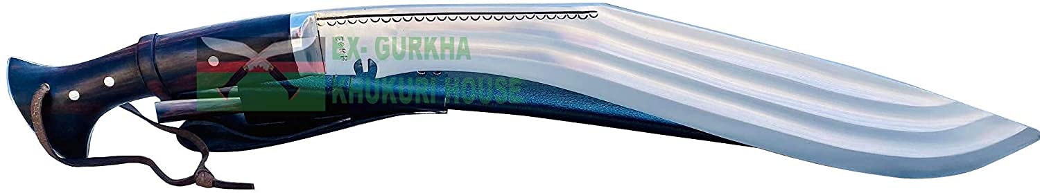 Gorkha Kukri Nepal - 18 Inch Full Tang Khukuri Knife with 3 Chira Design - Premium High Carbon Steel Blade for Camping, Hunting & Outdoor Survival