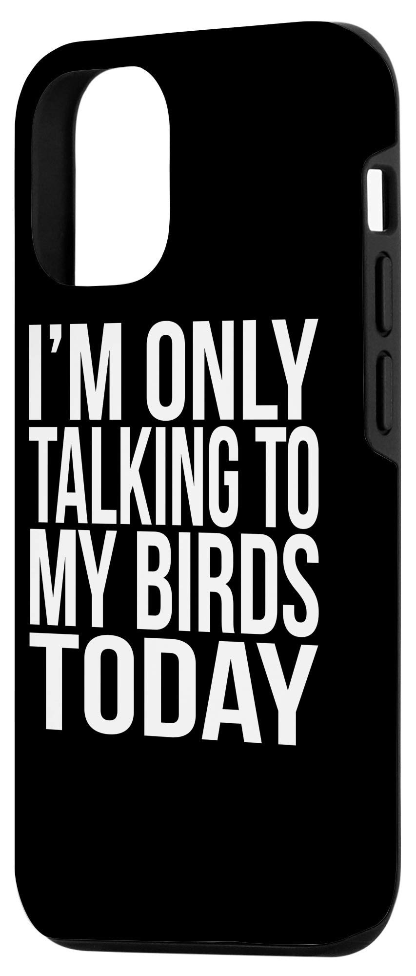 iPhone 12/12 Pro Case - Funny 'I'm Only Talking To My Birds Today' Gift for Bird Lovers - Perfect for Parrot & Cockatiel Owners - Cute Protective Phone Cover for Bird Enthusiasts