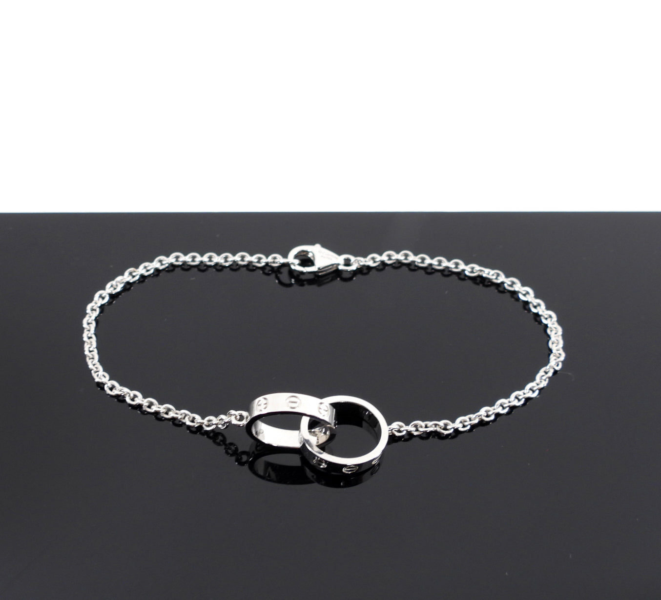 Cartier 18K White Gold Love Bracelet - Interlocking Design for Women, XS/S Size - Perfect for Anniversary Gifts & Special Occasions