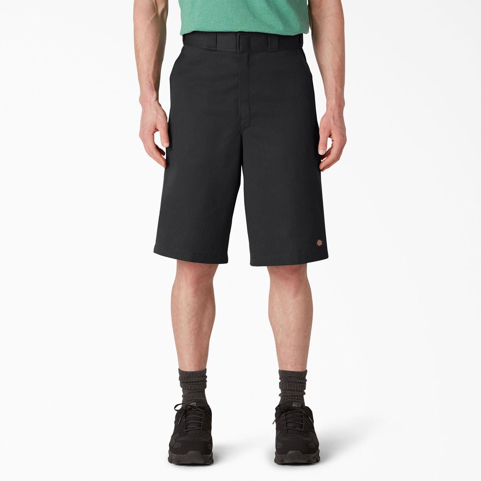 13 Loose Fit Multi-Pocket Work Shorts for Men - Durable & Comfortable Black Cargo Shorts - Perfect for Construction, Hiking & Outdoor Activities