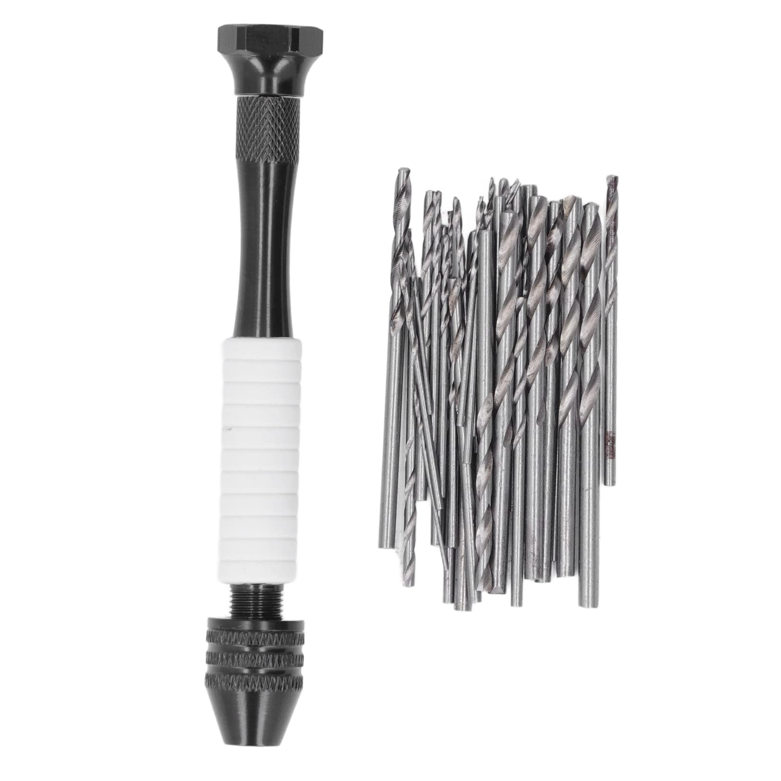 49-Piece HSS Micro Twist Drill Bit Set for Wood, Plastic, Rubber - Precision Hand Drill Bits with Pin Vise for DIY, Hobby, Jewelry Making & Model Building