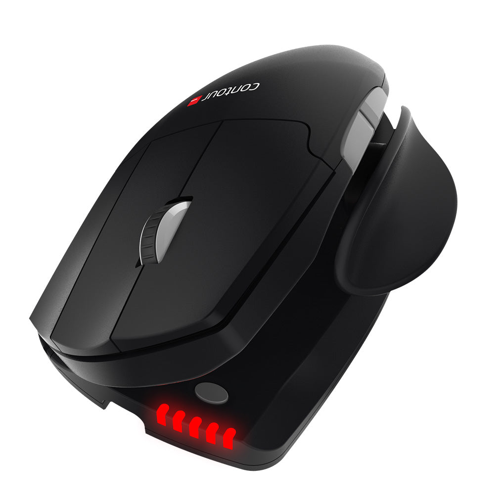 Ergonomic Contour Unimouse - Right-Handed Vertical Mouse for Comfort & Pain Relief - Perfect for Office Work, Gaming & Long Computer Sessions