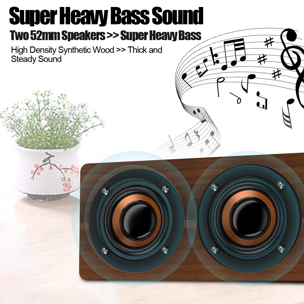 FM Radio Alarm Clock with Bluetooth Speaker - Heavy Bass HiFi Sound, Bluetooth/TF/AUX Input, Digital Bedside Clock for Bedroom, Kitchen, Office | Wake Up to Music, Listen to Radio, Enjoy Wireless Audio