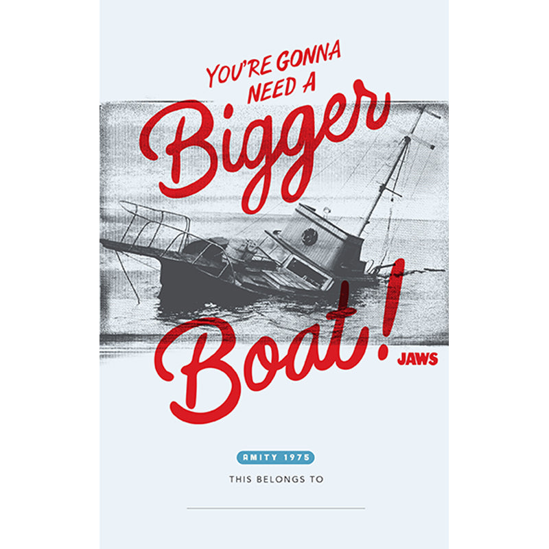 Jaws Hardcover Notebook - Lined Writing Journal for Men & Women - Perfect for Office, School, and Travel - Premium Leather Cover & 120 Pages - Shark Themed Gift Idea