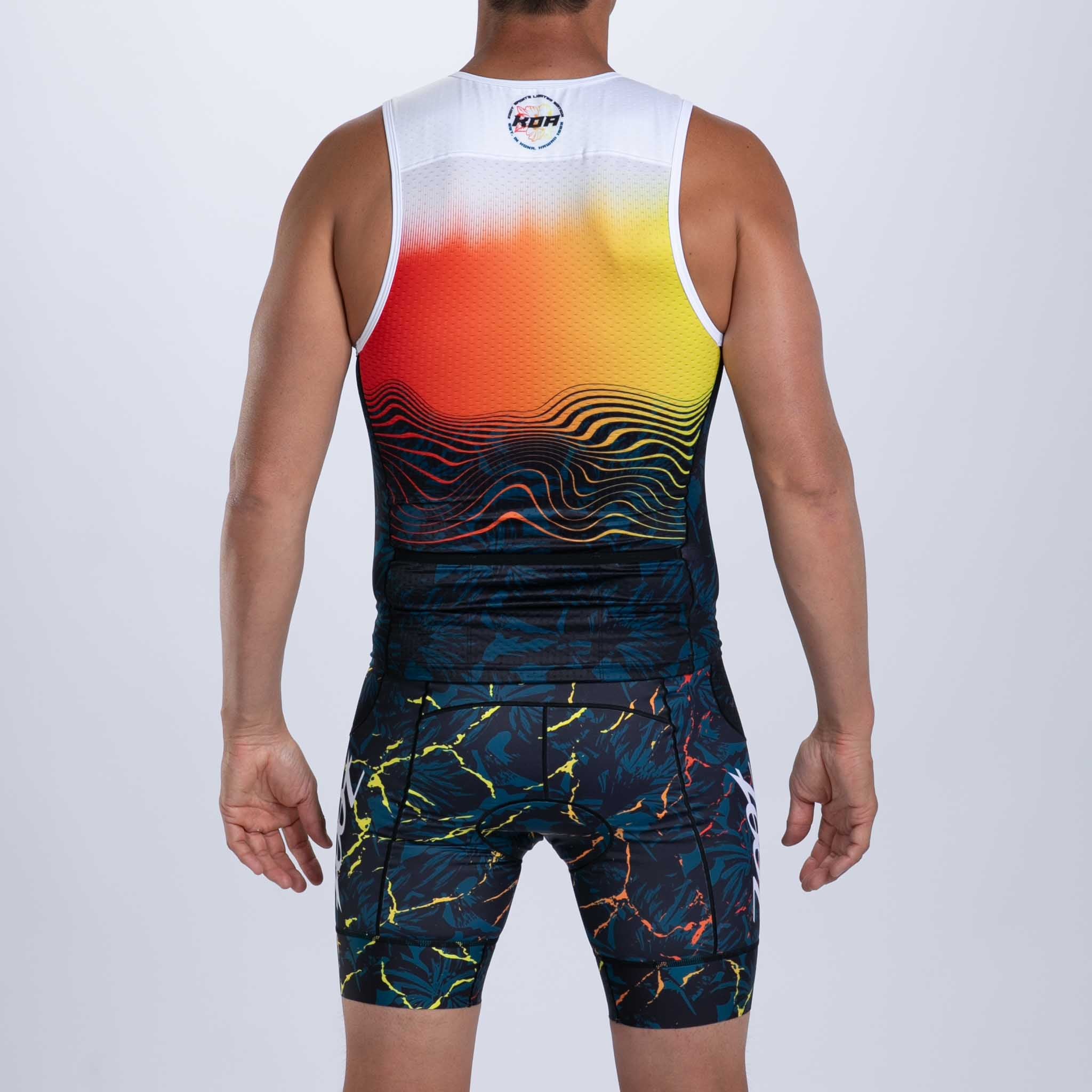 Men's Limited Edition Tri Tank Top - Premium Koa Wood Design | Comfortable & Stylish for Gym, Running & Casual Wear