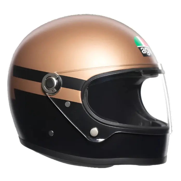 AGV X3000 Superba Gold/Black Motorcycle Helmet - DOT & ECE Certified for Street & Racing - Lightweight & Aerodynamic Design for Comfort & Safety