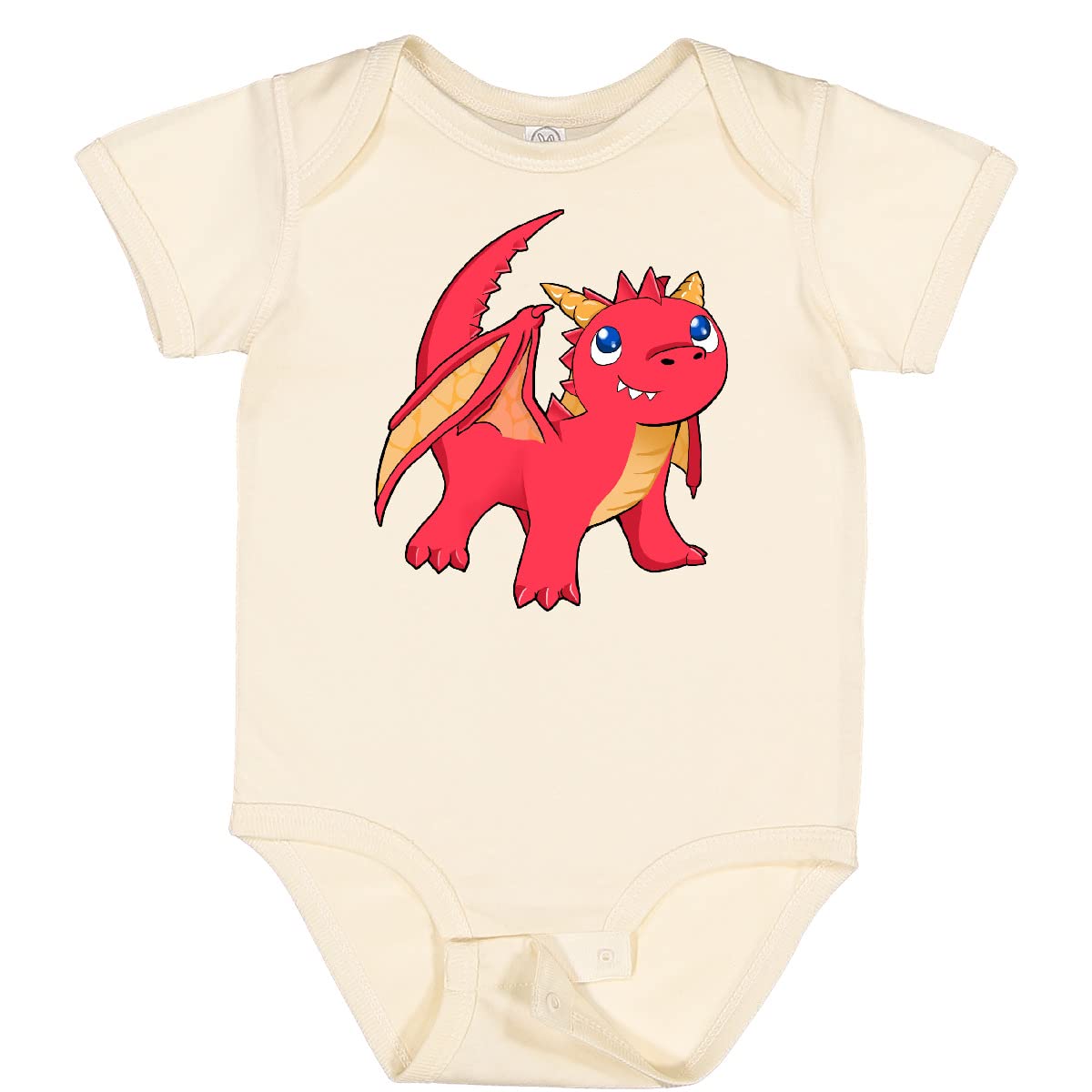 Inktastic Cute Baby Red Dragon Baby Bodysuit - Soft Cotton Onesie for Newborns & Infants - Perfect for Playdates, Photo Shoots & Everyday Wear