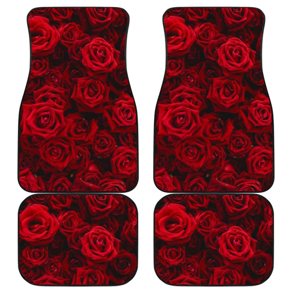 Premium Rose Car Floor Mats - Waterproof & Non-Slip All-Weather Protection - Perfect for Sedans, SUVs & Trucks - Ideal for Valentine's Day Gifts & Car Interior Decor