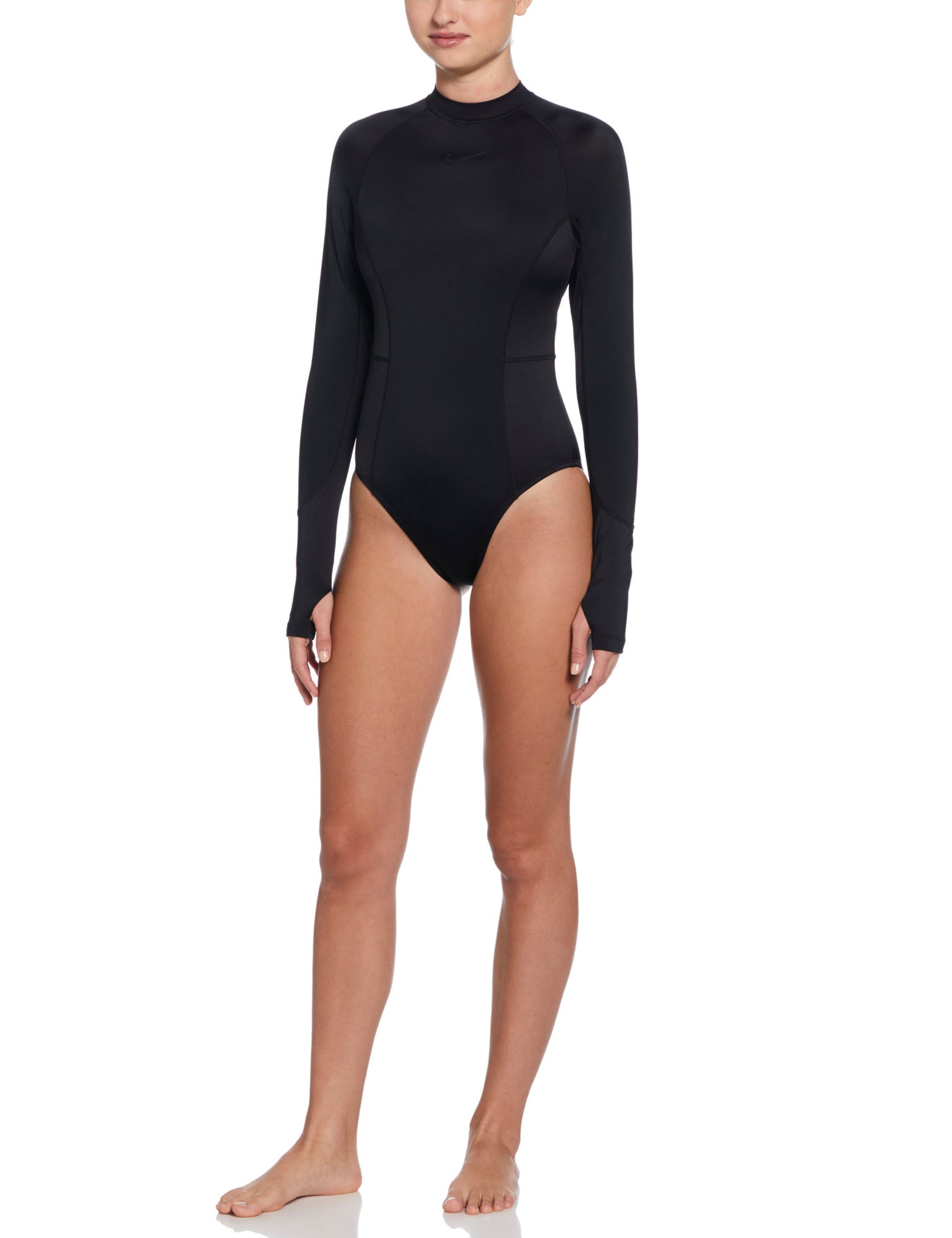 Hydralock Long Sleeve One Piece Swimsuit for Women - Black - Perfect for Swimming, Surfing & Beach Vacations