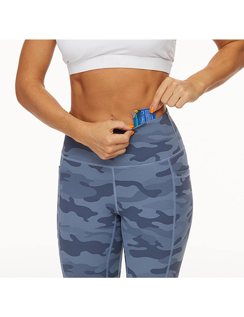 CCKO High Waisted Yoga Pants for Women with Pockets - Stretchy Workout Leggings Tummy Control - Perfect for Gym, Running & Everyday Wear