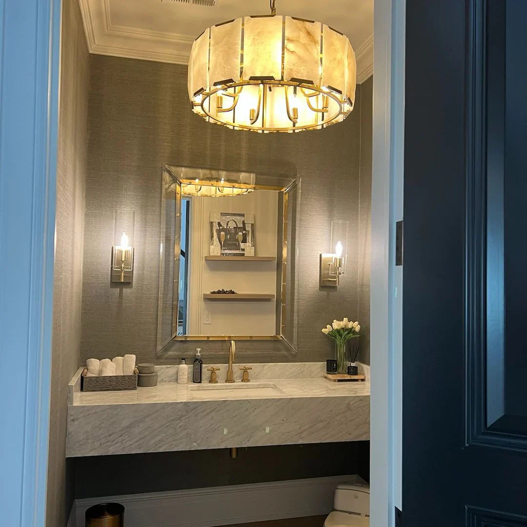 Aubrey Calcite Round Chandelier 43