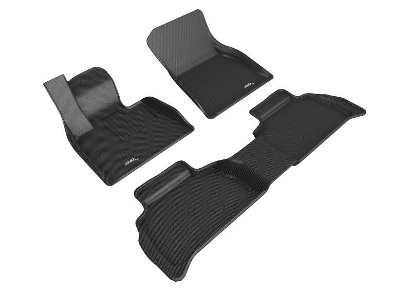 3D Maxpider Kagu Custom Fit All-Weather Floor Mats for 2020-2024 BMW X6 (G06) - Black (R1/R2) | Premium Car Protection for SUVs & Daily Driving