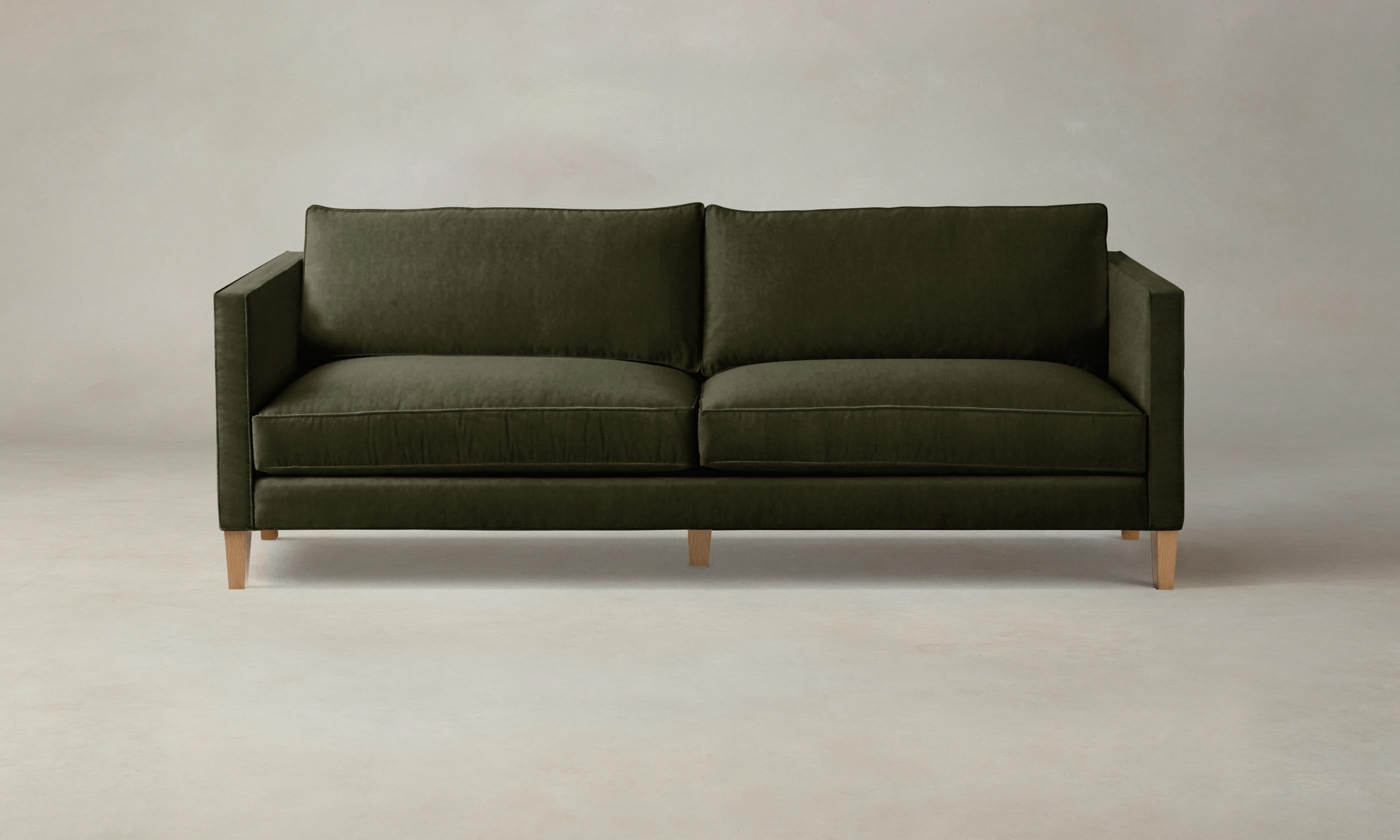 Crosby Sofa - Luxurious Performance Velvet in Olive Green | Perfect for Living Room, Lounge & Modern Home Decor