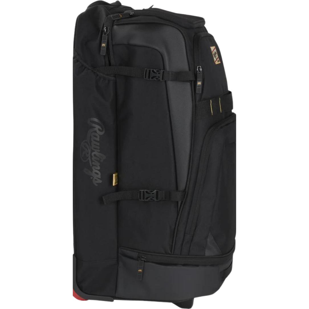 **Rawlings Gold Collection Series Wheeled Baseball Bag (GCWHBG BK) – Durable Travel & Sports Equipment for Baseball Players & Coaches**    *Use Cases: Perfect for baseball games, travel, practice sessions, and team equipment storage.*
