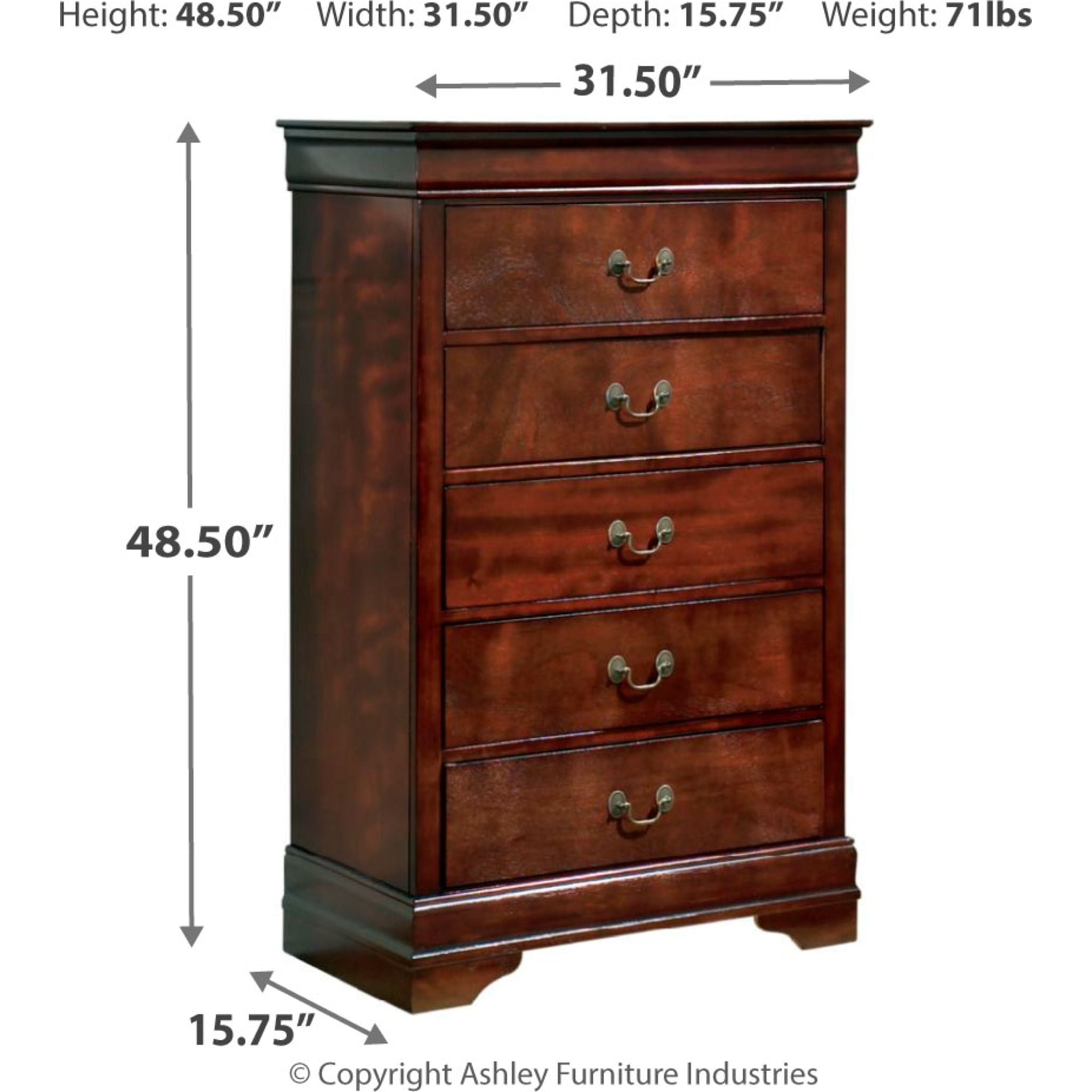 Alisdair Dark Brown Wooden Chest - Stylish Storage for Bedroom, Living Room & Office Organization