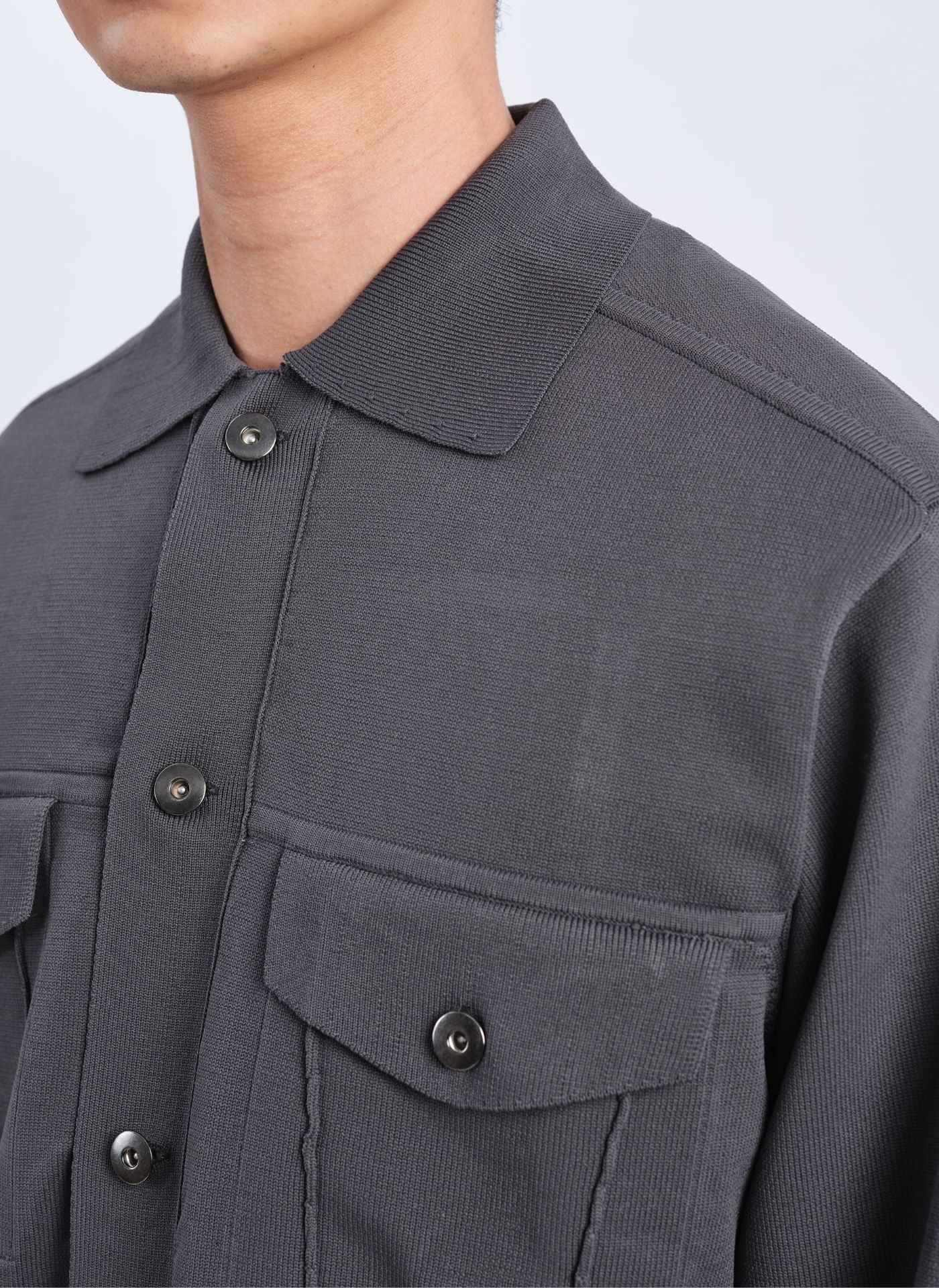 Stylish Polyester Business Knit Trucker Jacket for Men & Women | Lightweight Office & Casual Wear | Perfect for Work, Travel & Outdoor Activities
