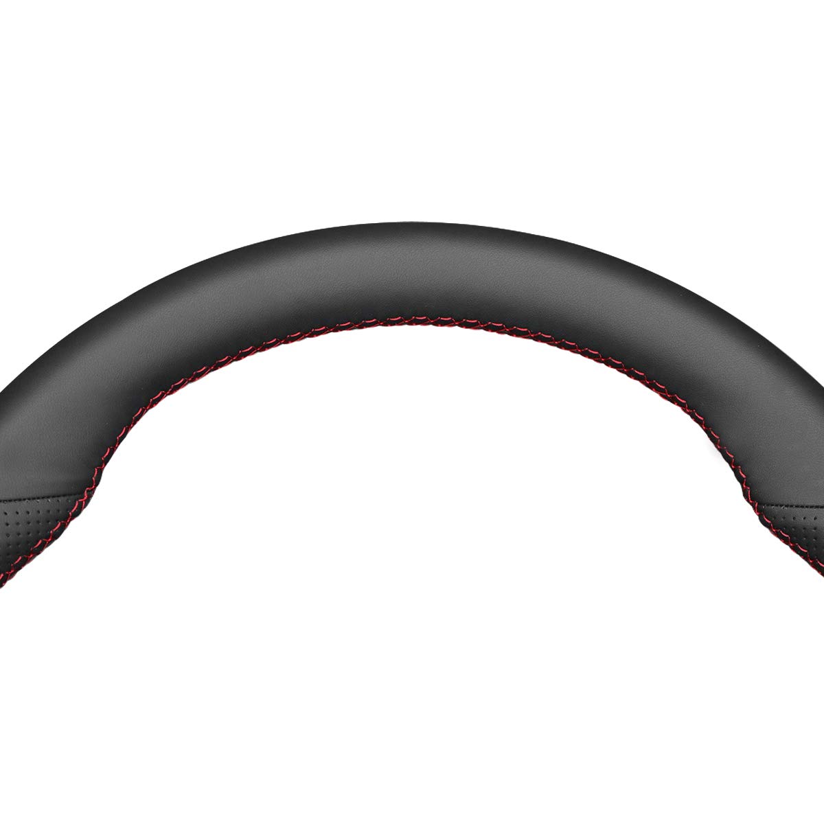 MEWANT Genuine Leather Steering Wheel Cover for Volkswagen VW GLI/GTI/Jetta/R32 - Hand Stitched, Non-Slip Grip - Perfect for Daily Commuting & Road Trips