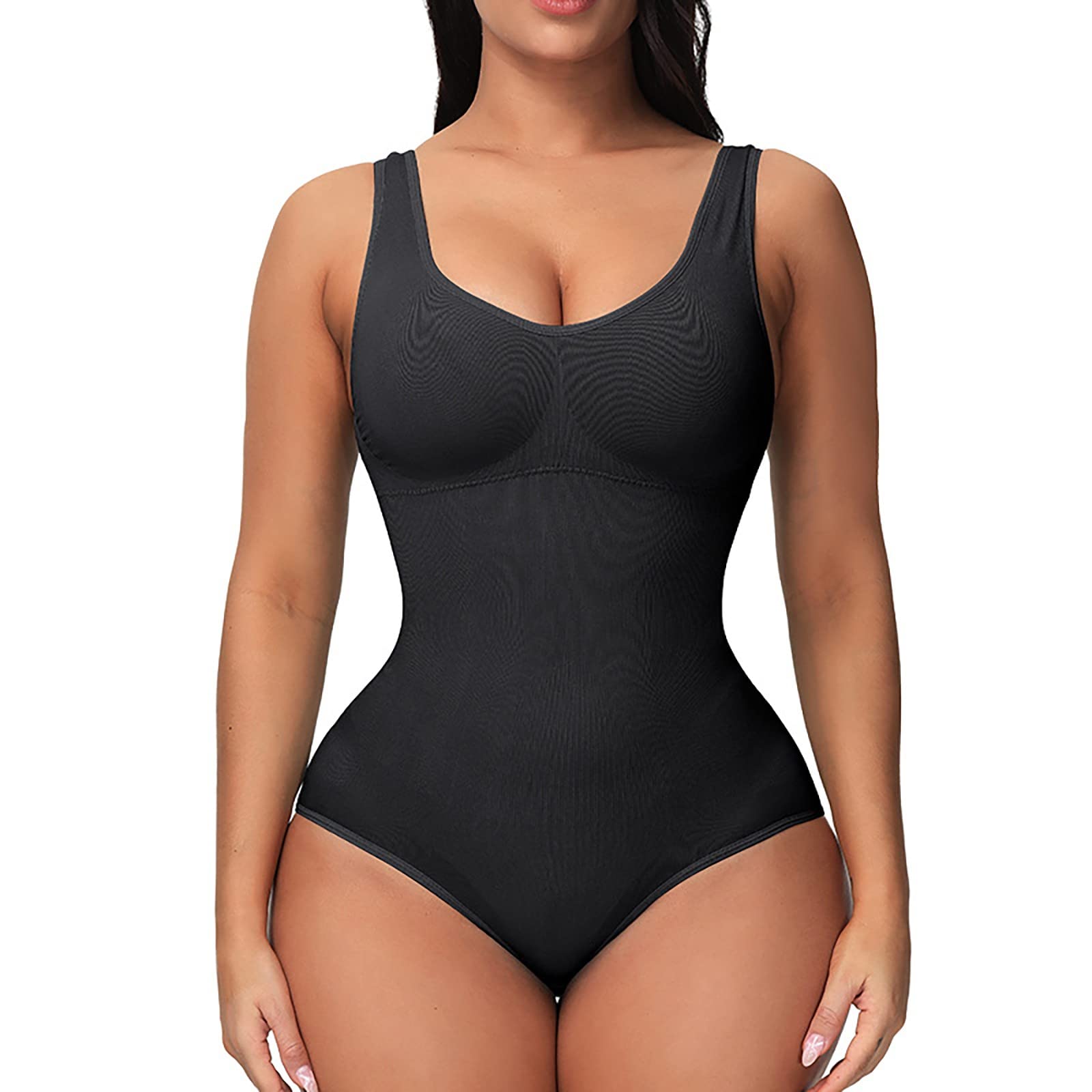 Women's Shapewear Bodysuit Thong - Slimming Firm Control Bodyshaper with Built-in Camisole for Tummy Control | Perfect for Everyday Wear, Special Occasions & Layering Under Clothes