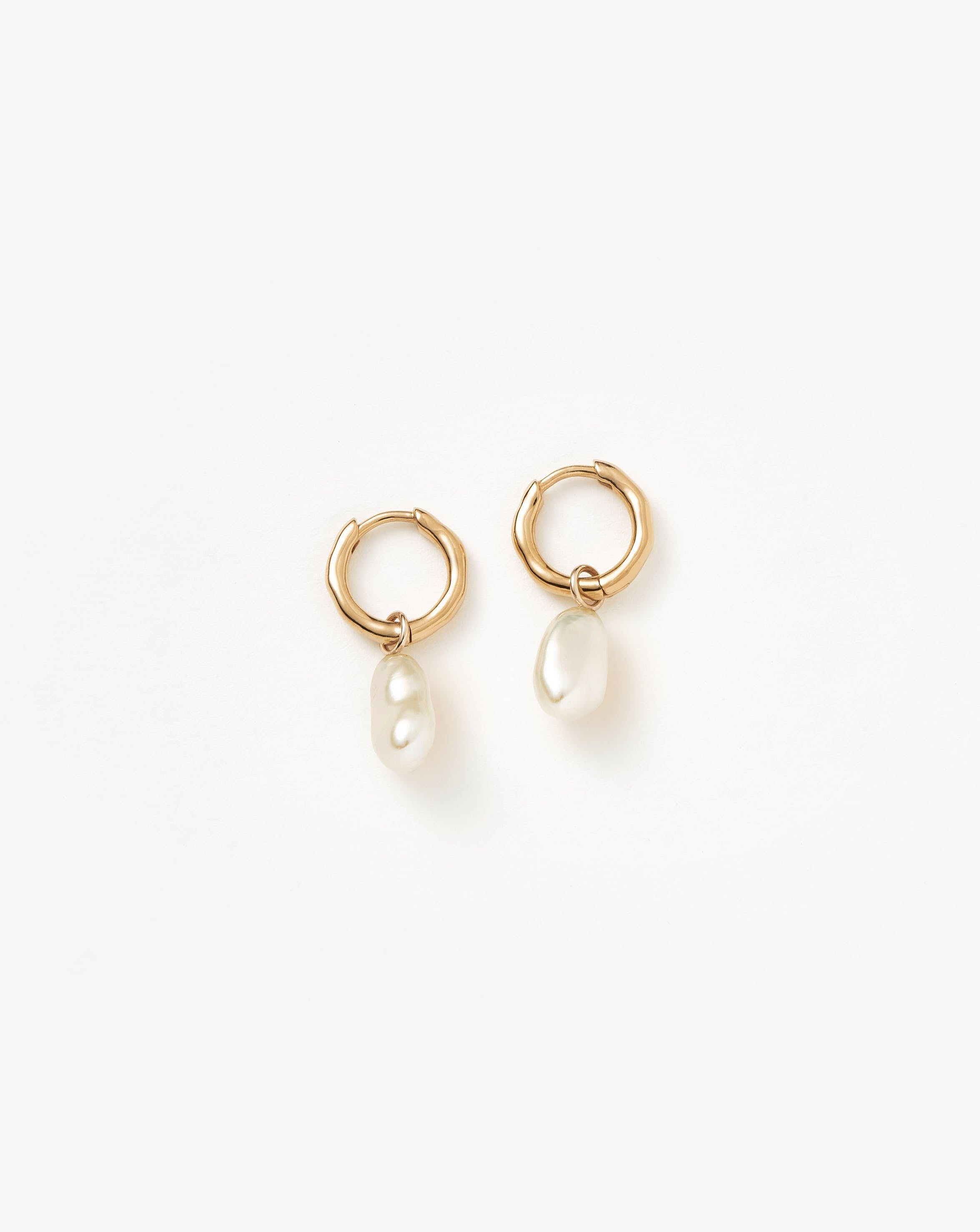 Elegant Pearl Drop Mini Hoop Earrings for Women - Dainty Gold Plated Pearl Stud Earrings - Perfect for Wedding, Party & Everyday Wear