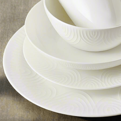 40-Piece Catalina Dinnerware Set - Service for 8 - Elegant Porcelain Plates, Bowls & Mugs - Perfect for Family Dinners, Entertaining Guests & Holiday Gatherings