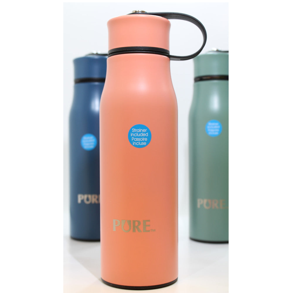 PURE Spring Hue 500ml Insulated Water Bottle - BPA Free Leak Proof Stainless Steel Thermos for Gym, Hiking & Outdoor Activities