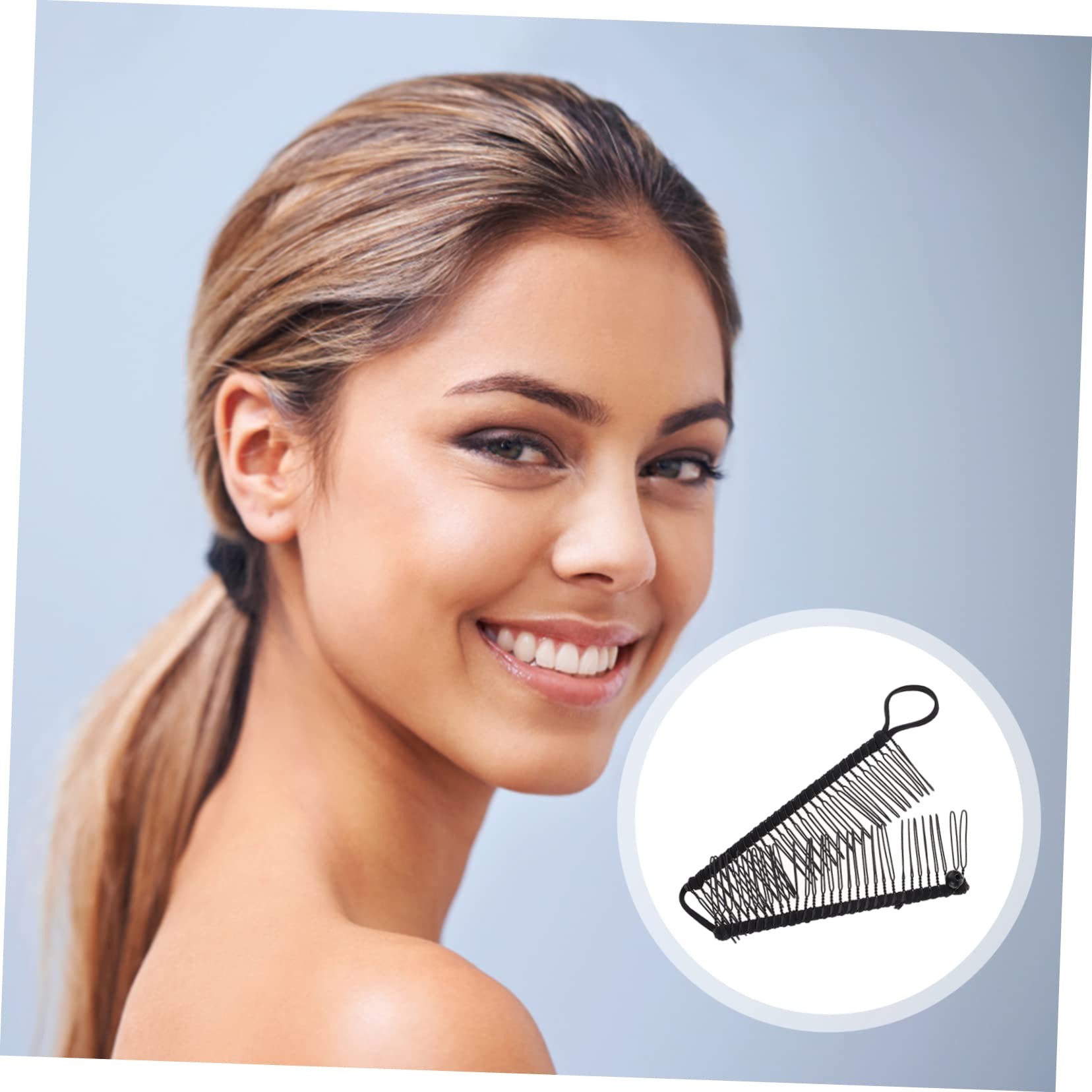FOMIYES Banana Hair Clip for Women - 2 Pack Black Ponytail Hair Comb Clip with 30 Teeth - Perfect for Styling, Updos, and Everyday Hair Accessories