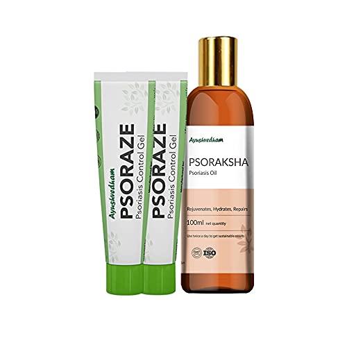 Psoraze & Psoraksha Oil Combo for Psoriasis Treatment - Natural Relief for Itchy, Flaky Skin - Perfect for Daily Scalp & Body Care