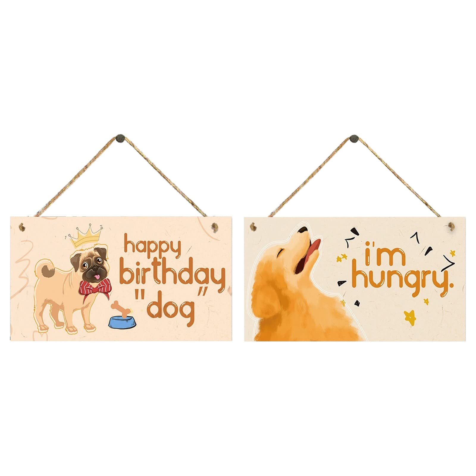 Modern Wooden Welcome Sign for Front Door - Dog Themed Hanging Decor with Pet Slogan, Rectangular Wooden Pendant for Home Entryway (Multicolor, One Size) - Perfect for Pet Lovers' Housewarming Gifts & Front Porch Decorations