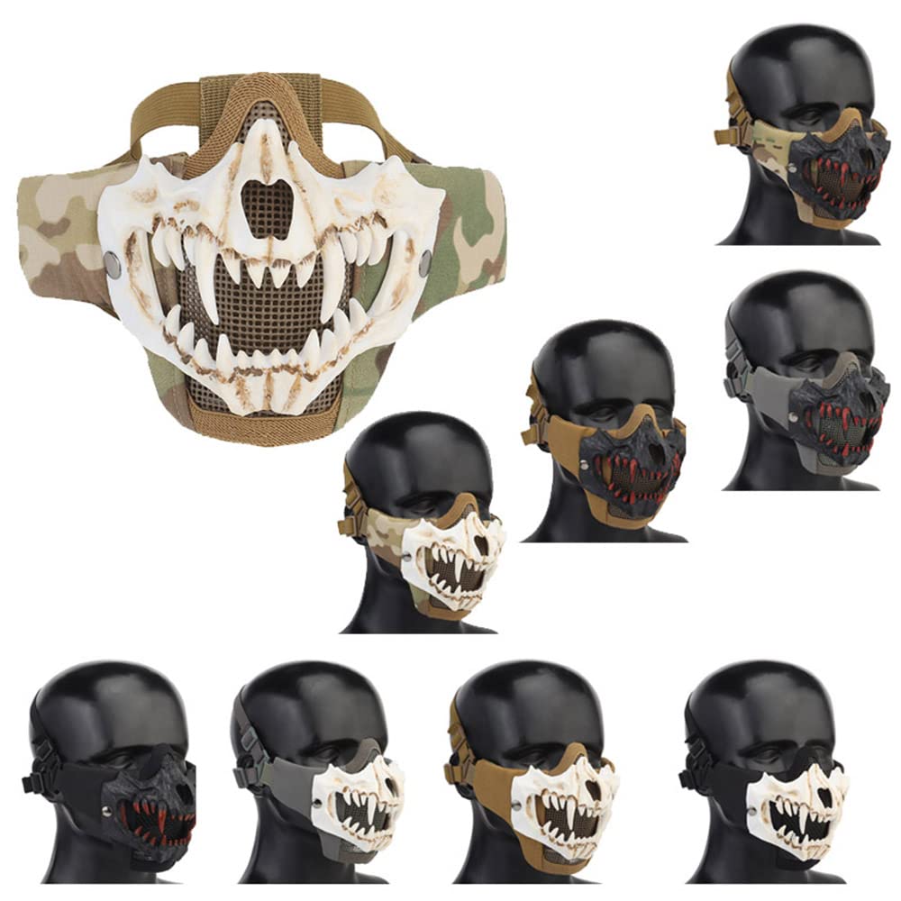 Tactical Airsoft Half Face Mask - Steel Wire Mesh Protection Gear for Outdoor Shooting & Skull Safety | Perfect for Airsoft Games, Military Training & Cosplay