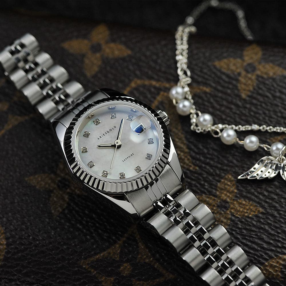 Aries Women's Watch - Gold & Silver Stainless Steel Strap (Model B1069 S12S) | Elegant Fashion Accessory for Daily Wear, Office & Special Occasions
