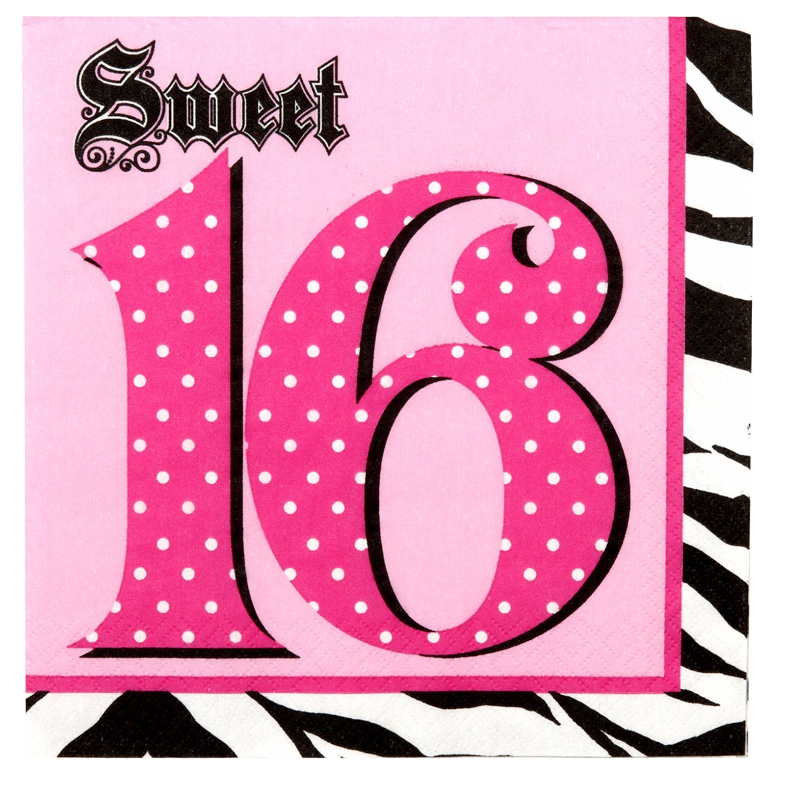 Elegant Sweet 16 Birthday Party Napkins - Premium Disposable Luncheon Napkins for Teen Girls' Birthday Celebrations, Bridal Showers & Special Occasions