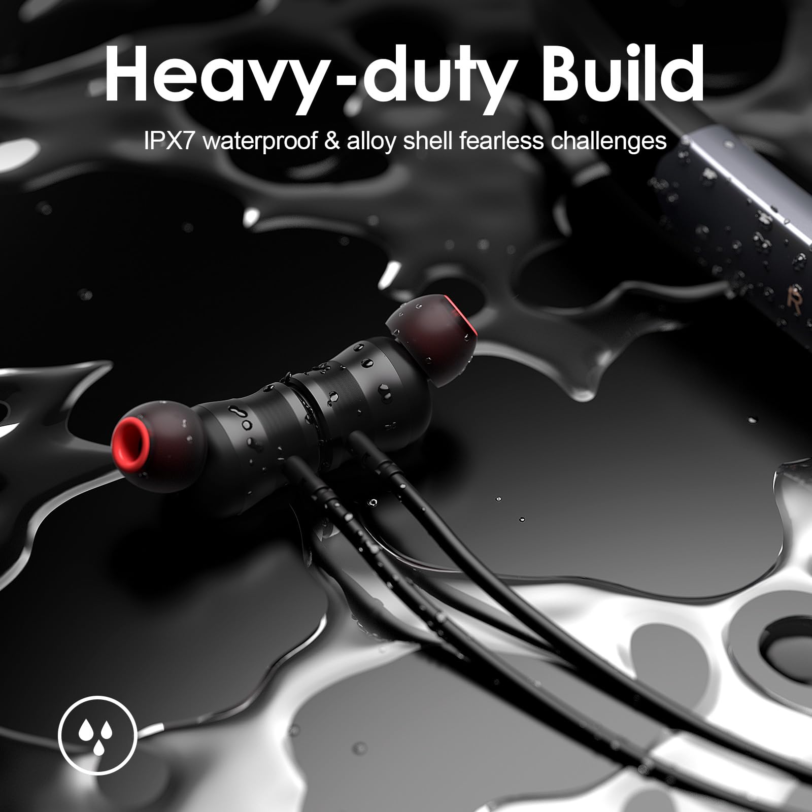 150H Playtime Wireless Bluetooth Earbuds with Mic - IPX7 Sweatproof Magnetic Neckband Headphones with Deep Bass | Perfect for Home, Travel, Outdoor Activities & Business Trips