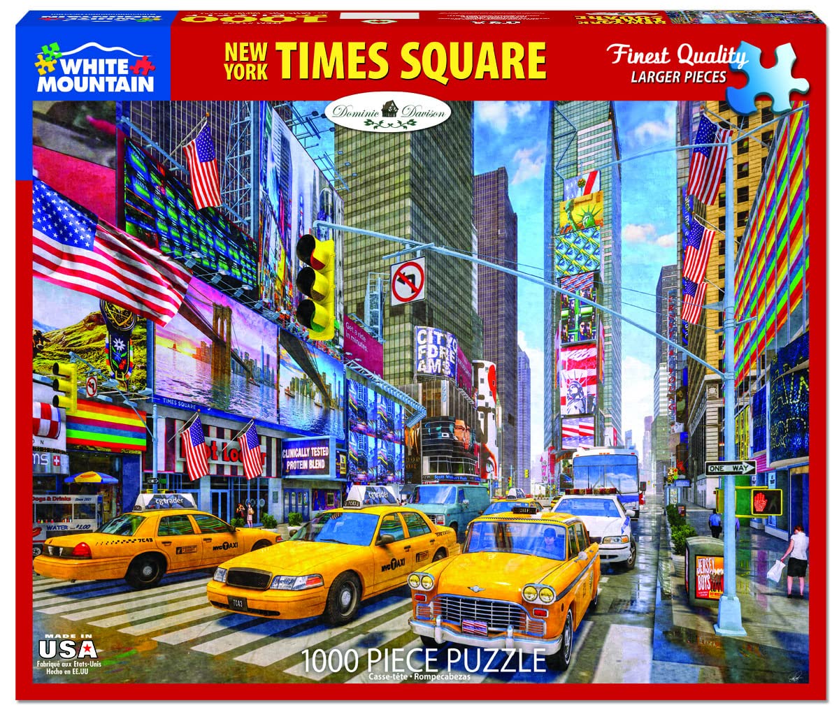 1000-Piece NY Times Square Puzzle by White Mountain for Adults & Families