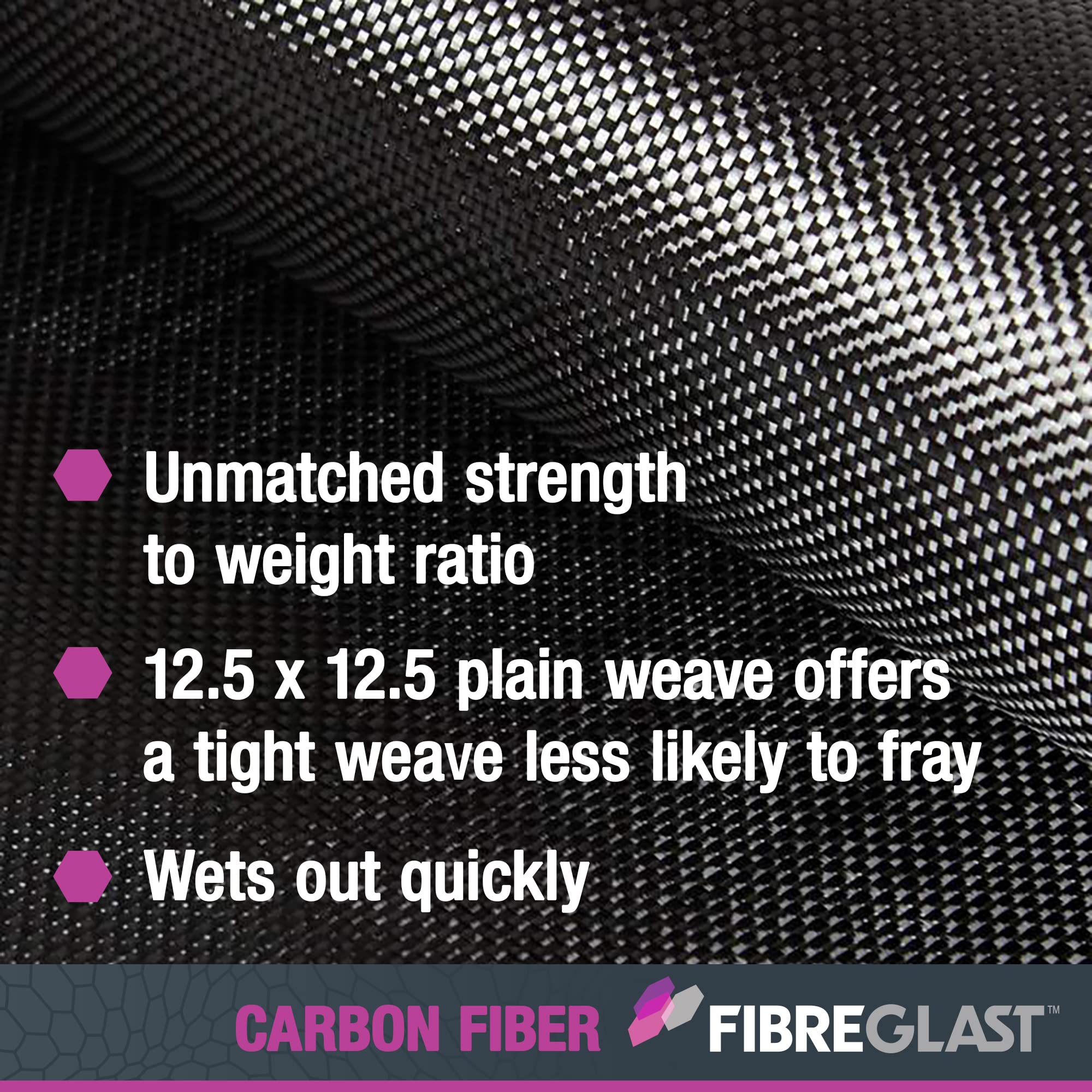 High Strength Carbon Fiber Cloth Mat - 6oz Lightweight Graphite Fabric for Auto, Aerospace & Marine Applications - Epoxy Resin Compatible Black Fabric (3 Yards) - Made in USA - Perfect for DIY Car Parts, Boat Repairs & RC Aircraft Construction