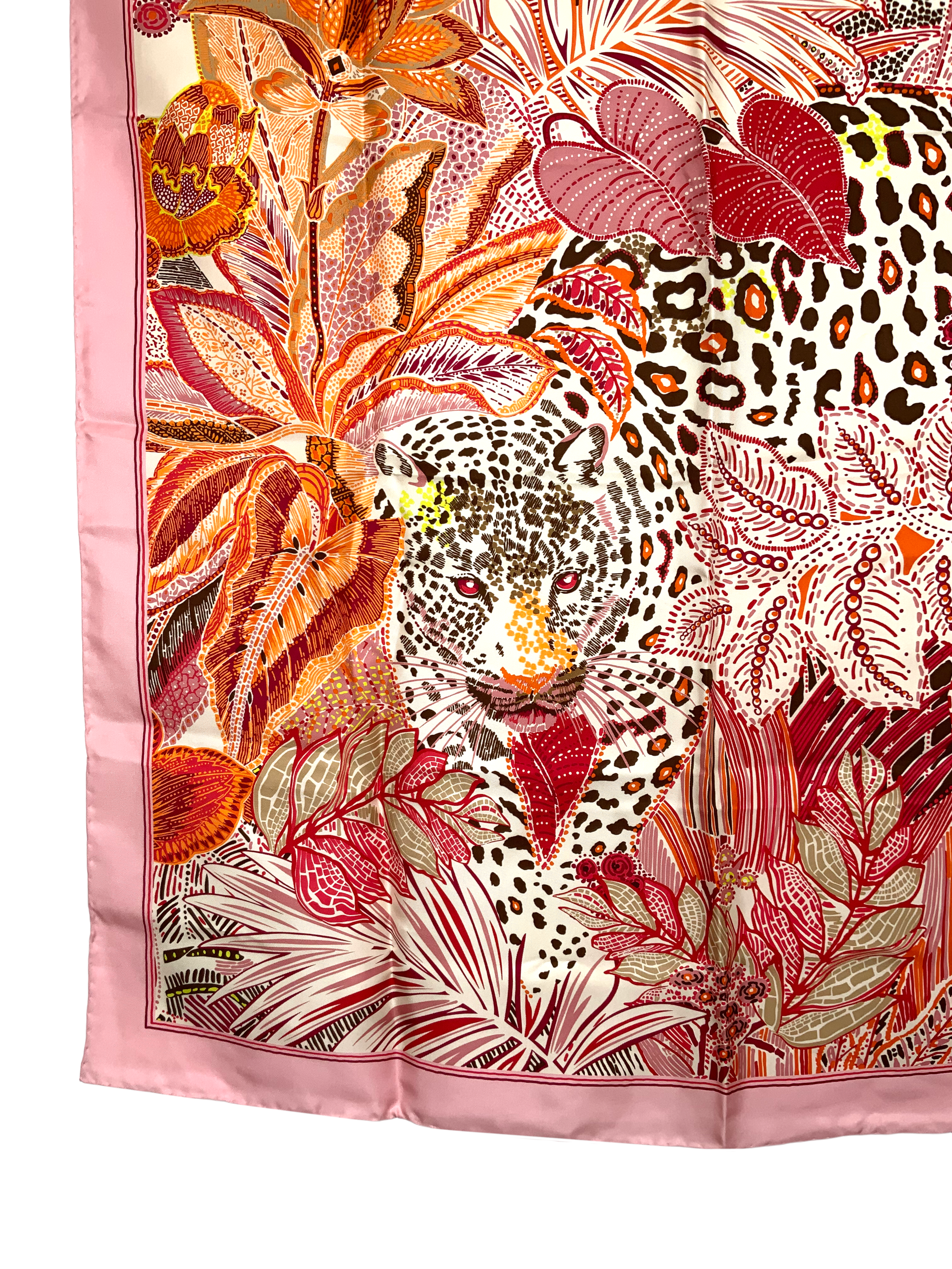 Salvatore Ferragamo Batik Print Silk Scarf 90 - Luxury Fashion Accessory for Women, Perfect for Office, Travel & Special Occasions