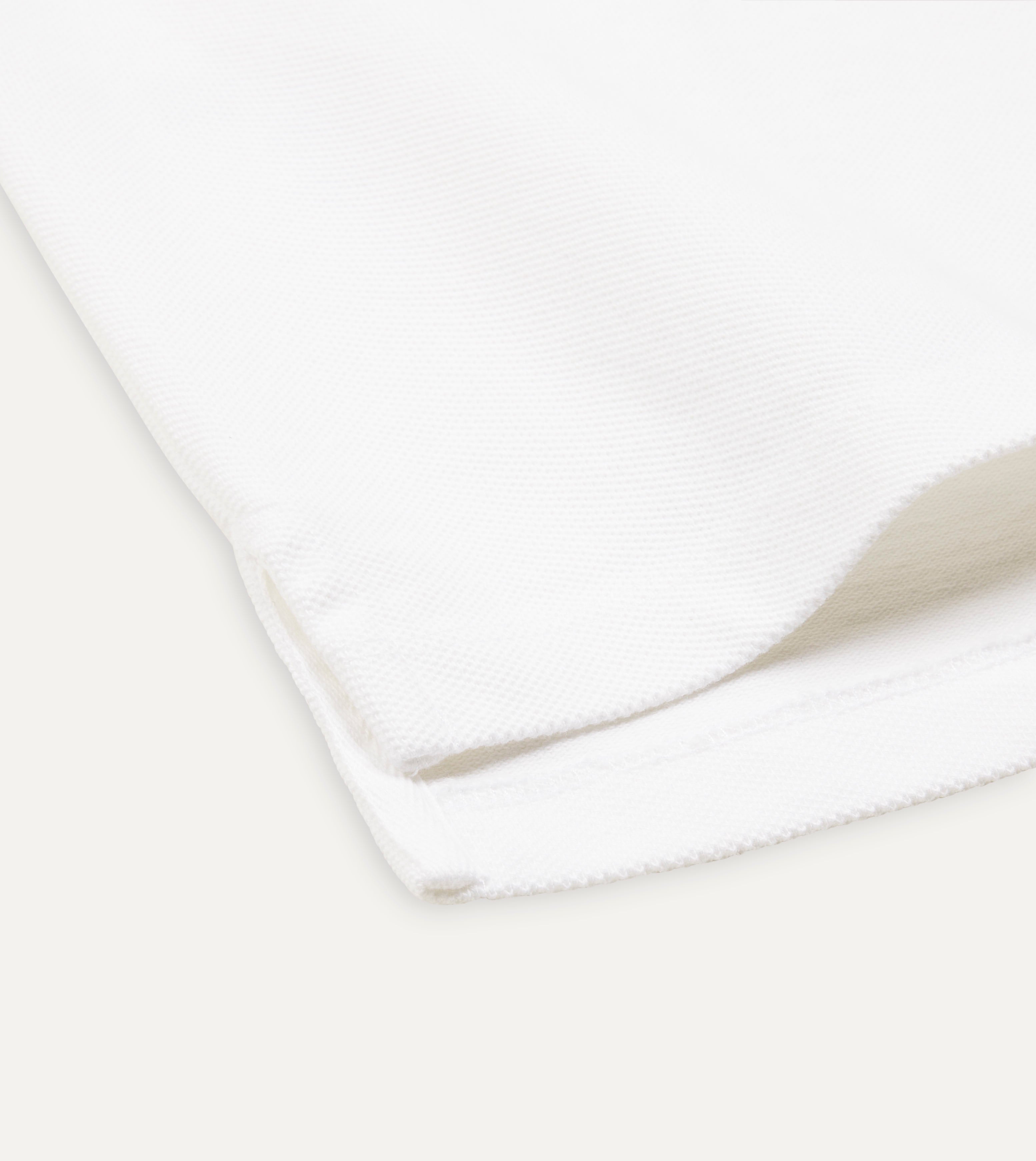 Premium White Piqué Cotton Polo Shirt for Men - Breathable & Comfortable Casual Wear - Perfect for Golf, Office & Summer Outfits