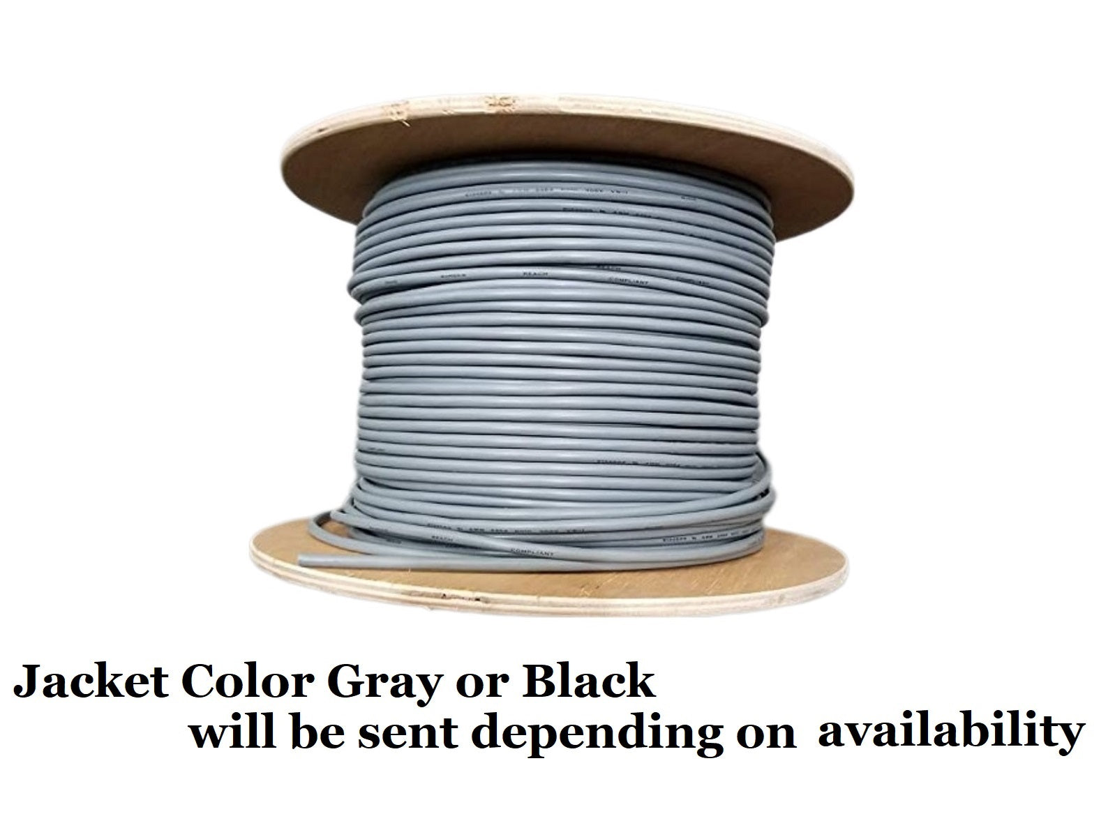 15 Conductor 26AWG Gray or Black Computer Cable 1000ft - High-Speed Data Transfer for Networking, CCTV, and Industrial Automation