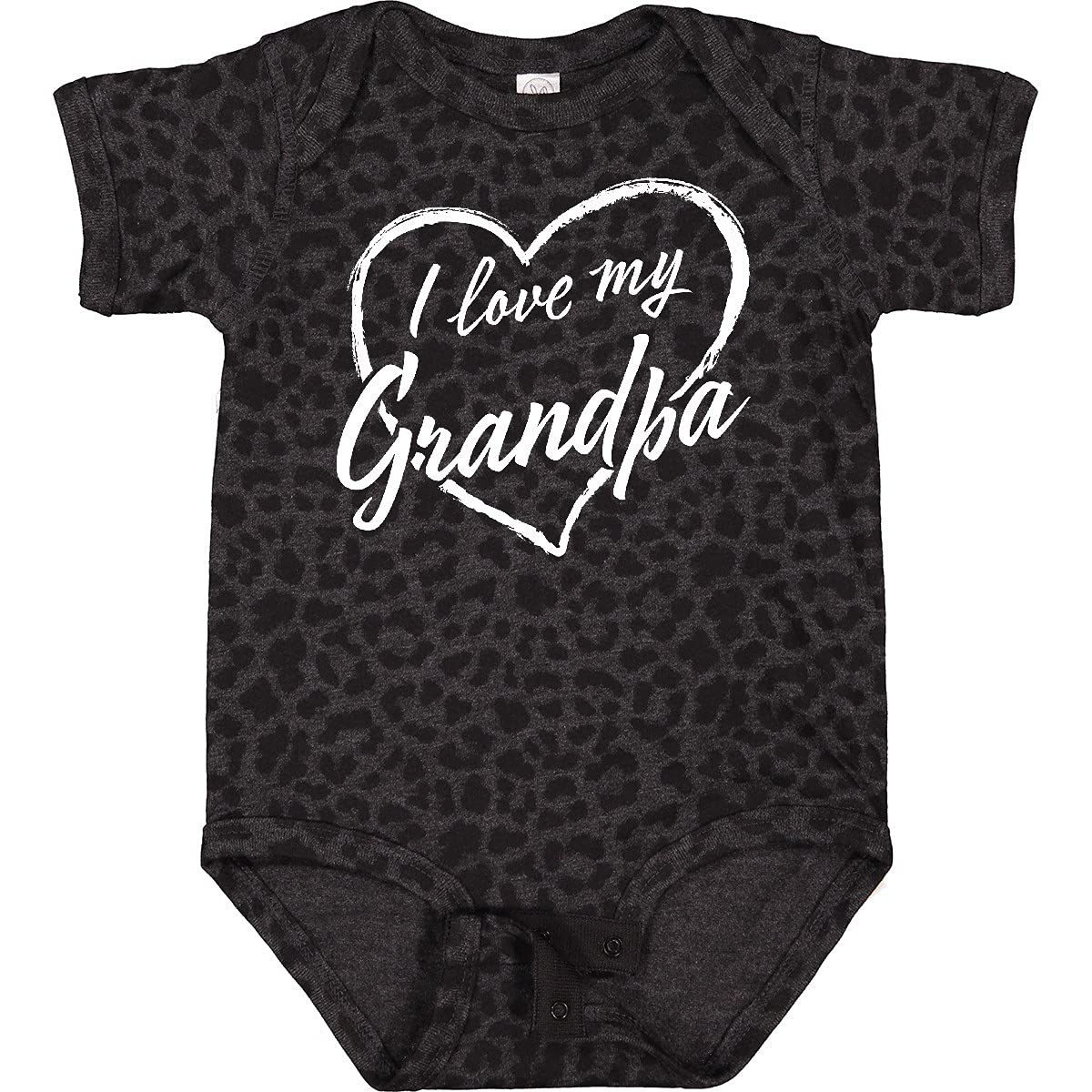 Inktastic I Love My Grandpa White Chalk Heart Baby Bodysuit - Cute Outfit for Grandparents Day, Family Photos & Special Occasions