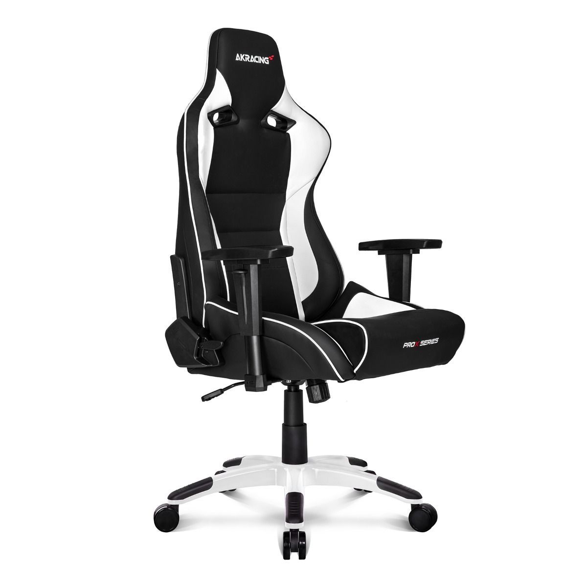 AKRacing ProX Ergonomic Gaming Chair - High Back Racing Style with Adjustable Lumbar Support & Headrest - White - Perfect for PC, PS5, Xbox Gaming & Home Office
