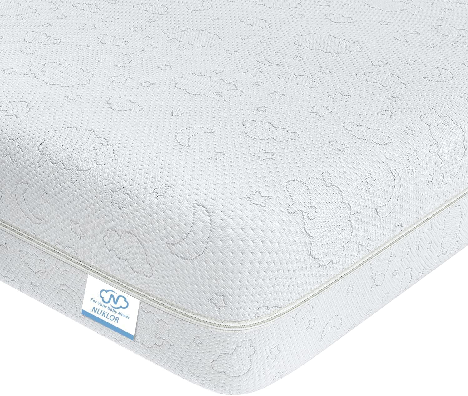 NUKLOR Hypoallergenic Waterproof Crib Mattress - Double-Sided Baby & Toddler Bed Mattress - 6