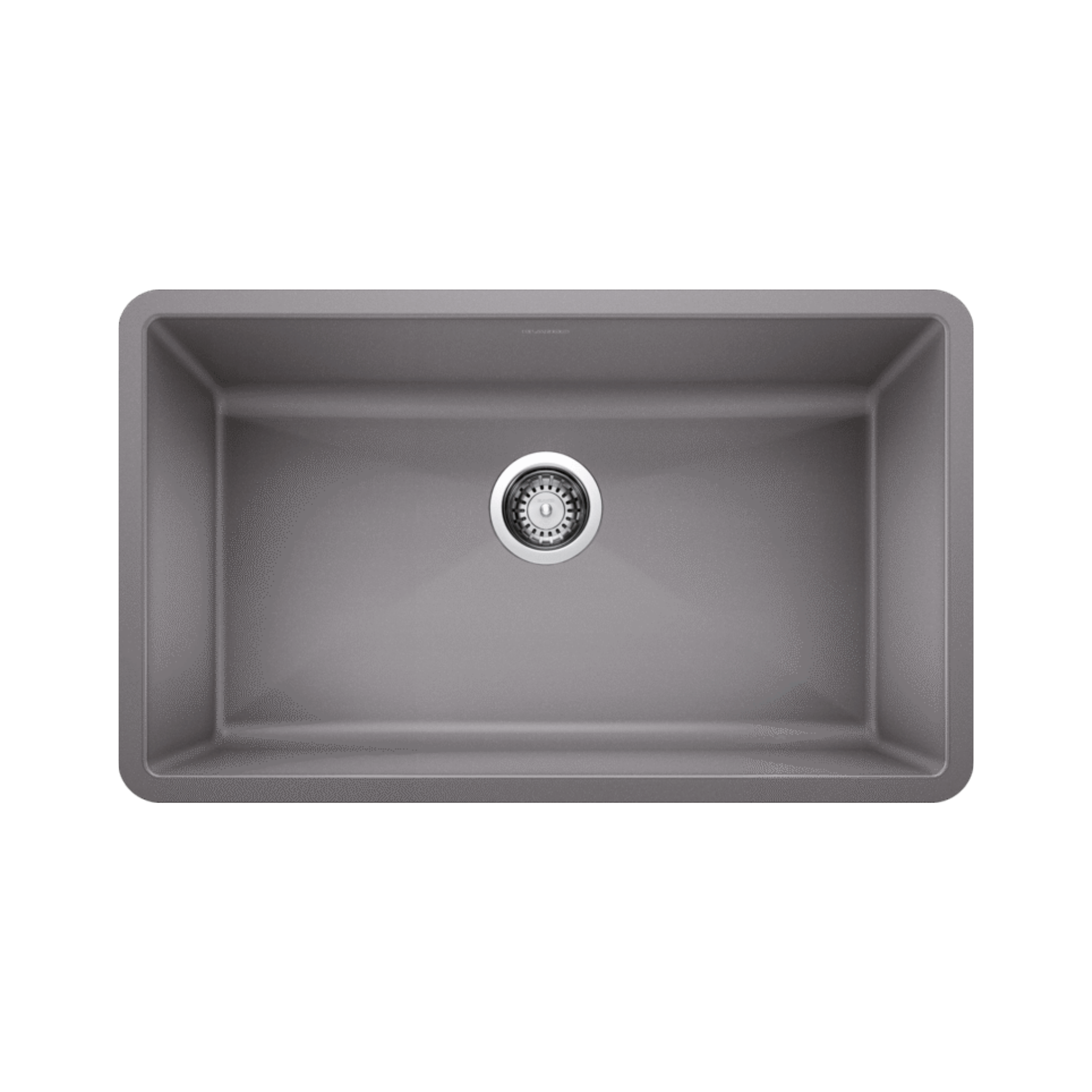 Blanco PRECIS Super Single Undermount SILGRANIT Kitchen Sink - Premium 16 Gauge Stainless Steel, Scratch-Resistant Composite Granite, Perfect for Modern Farmhouse & Contemporary Kitchen Remodels