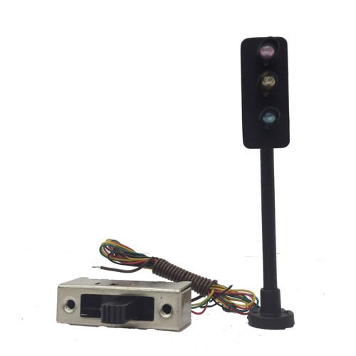MDP5961 3-Way HO Traffic Light with Switch for Model Train Layouts