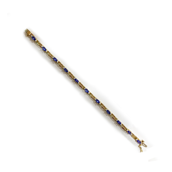 14K Yellow Gold Tanzanite Bracelet for Women | Elegant Tanzanite Jewelry Gift for Birthday, Anniversary & Special Occasions | Perfect for Everyday Wear & Formal Events