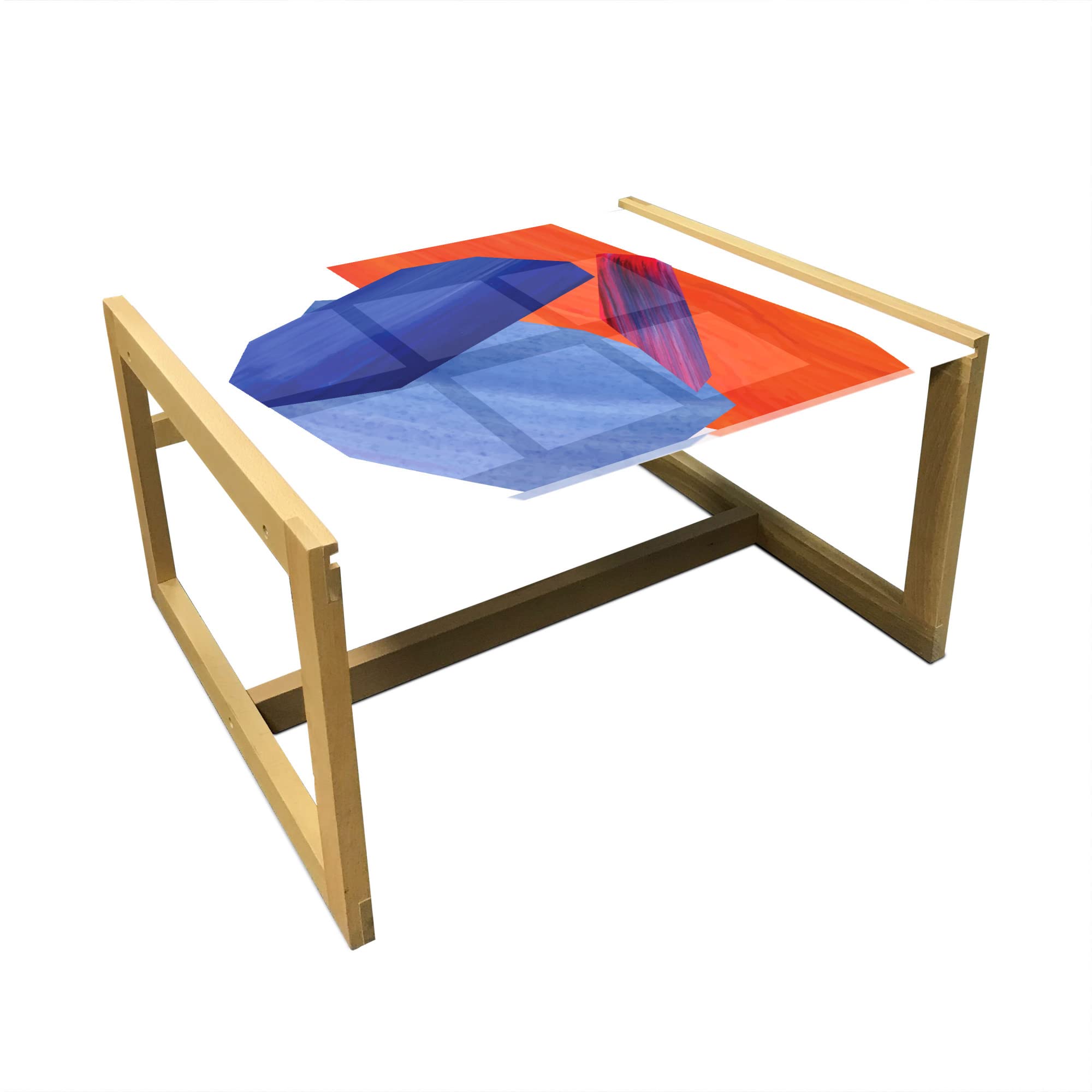Ambesonne Watercolor Coffee Table - Modern Abstract Design for Office & Dorm Decor