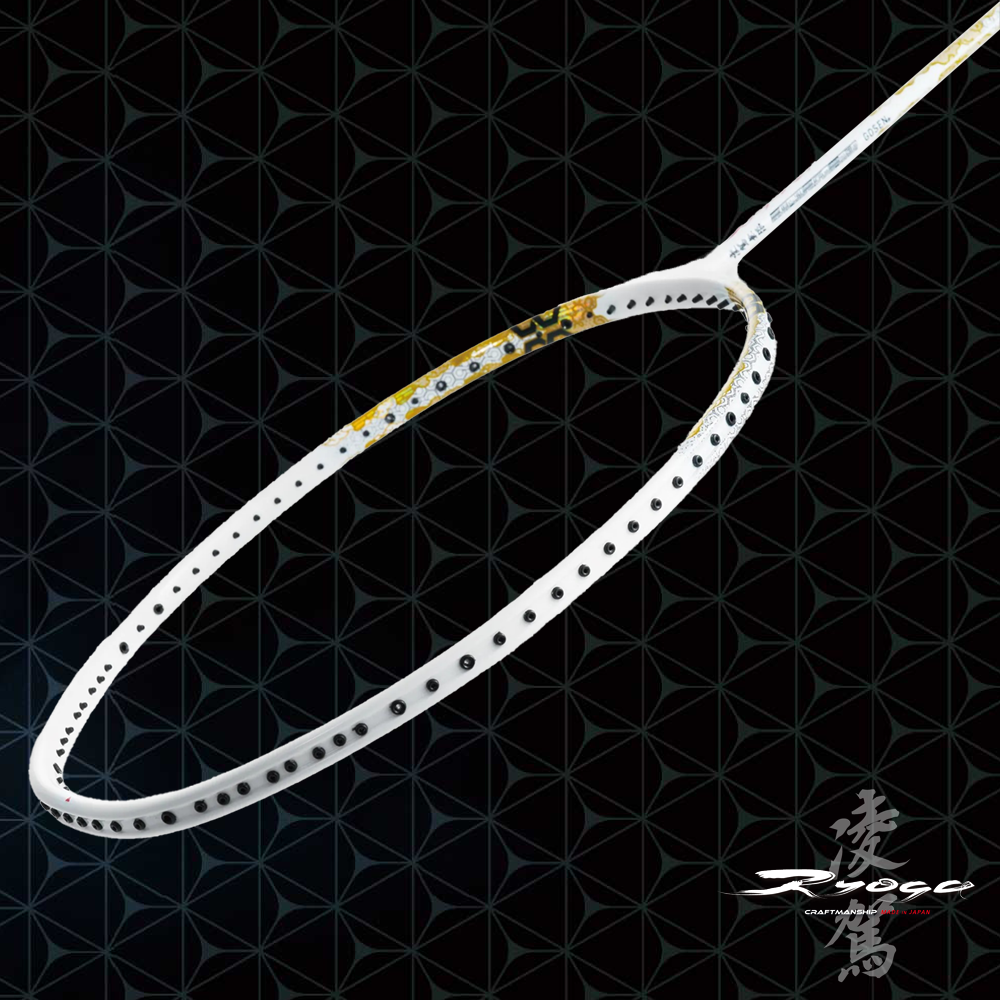 Gosen Ryoga Mugen Badminton Racket - Professional White Shuttlecock Racquet for Advanced Players | Perfect for Tournaments & Training Sessions