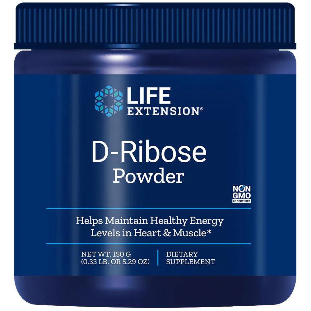 Life Extension D-Ribose Powder - Pure Energy Support for Athletes & Heart Health - Perfect for Workouts, Recovery & Cardiovascular Wellness