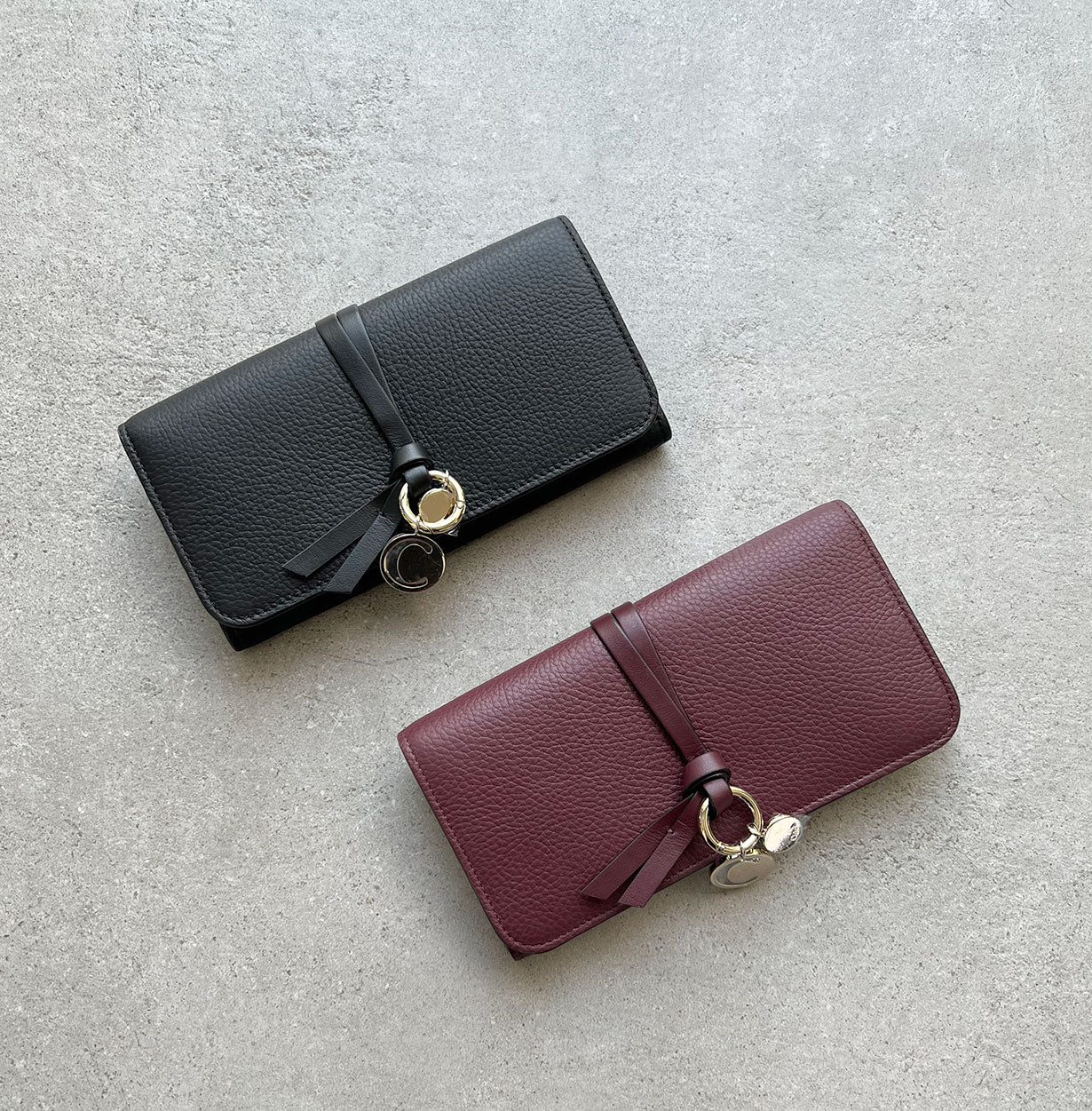 Alphabet Flap Wallet for Women & Men - Genuine Leather RFID Blocking Burgundy Wallet - Perfect for Travel, Business & Everyday Use