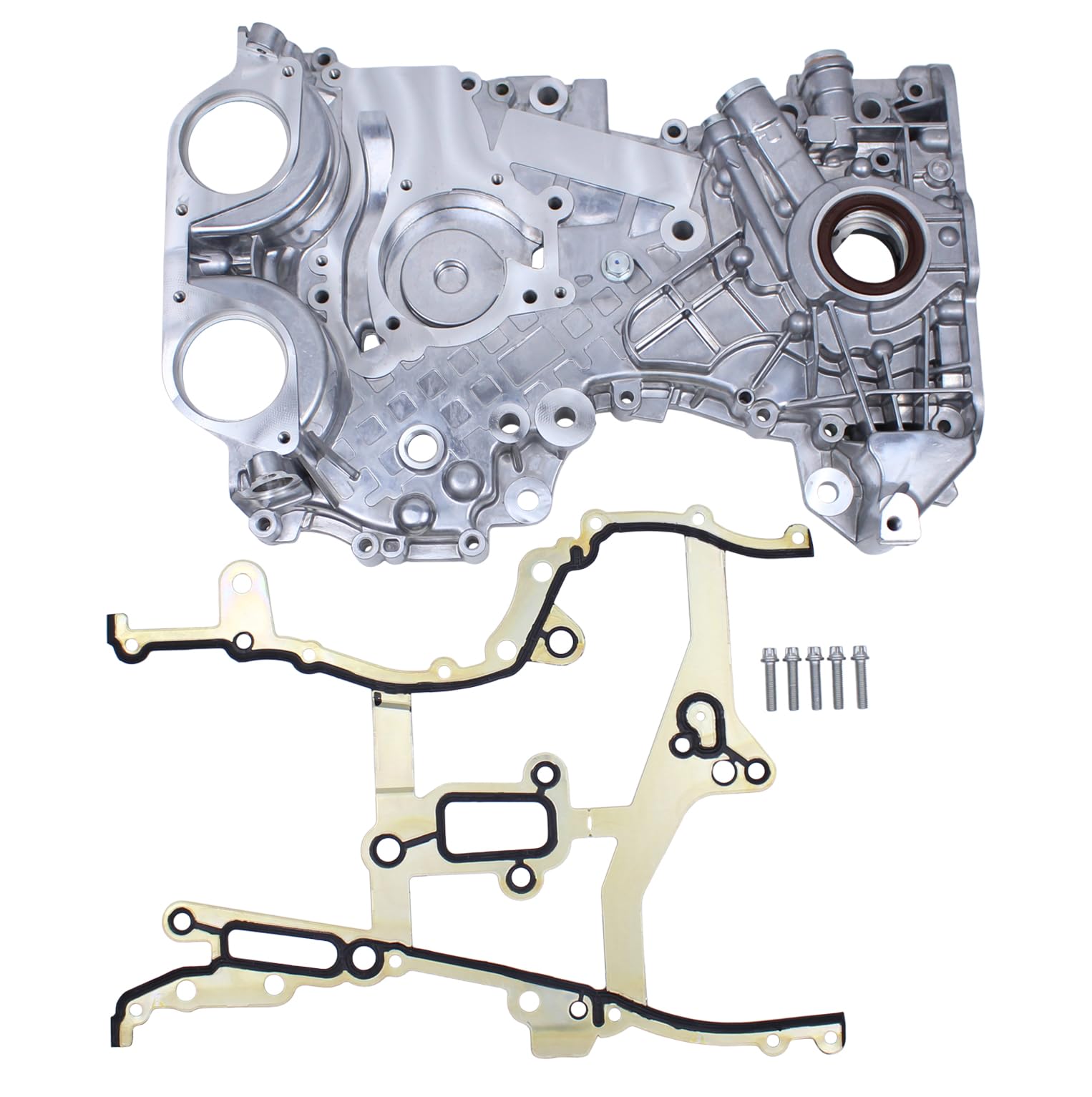 MOTOKU Front Timing Chain Cover Oil Pump Assembly with Gasket for Chevrolet Cruze 1.4L 2011-2015, Sonic 1.4L 2012-2020, Trax 1.4L 2015-2022 & Buick Encore 2013-2022 - Engine Repair Replacement Part for Smooth Performance